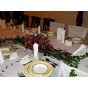 Dekoracja sali weselnej NOSTALGIA; Sokolniki (wesele z nietoperzami)