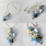 wisiorek; storczyk, fio�ek afryka�ski, kalocefalus, szklane cyrkonie