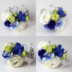 Bransoletka; eustoma, hortensja, chaber