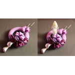 Wianek nagrobny; s�oma, sztuczne kwiaty, dodatki