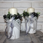 Komplet stroik�w w ozdobnych os�onkach; �ywa jod�a, �wieca, dodatki