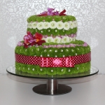 tort kwiatowy; santini, storczyki, dodatki