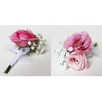 Butonierka Pana �wiadka; do kompletu z bukietem MALINOWA BEZA