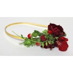 Opaska we w�osy Panny M�odej; do kompletu z bukietem CZERWONE WINO